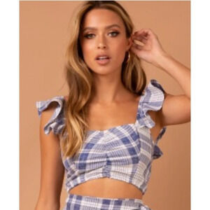 Somedays Lovin Playing Games Crop Top L NWT